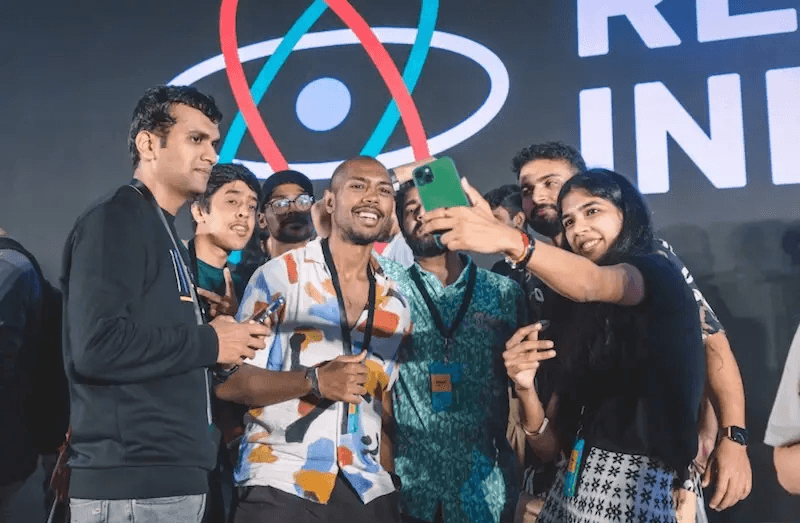 React community members gathered at a conference